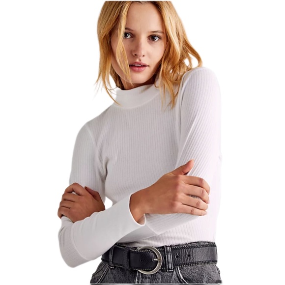 Free People Tops - New Free People The Rickie Mock Neck T-Shirt Top